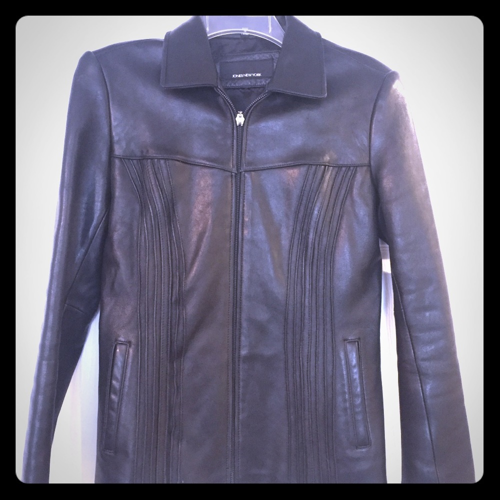 Genuine leather jacket black